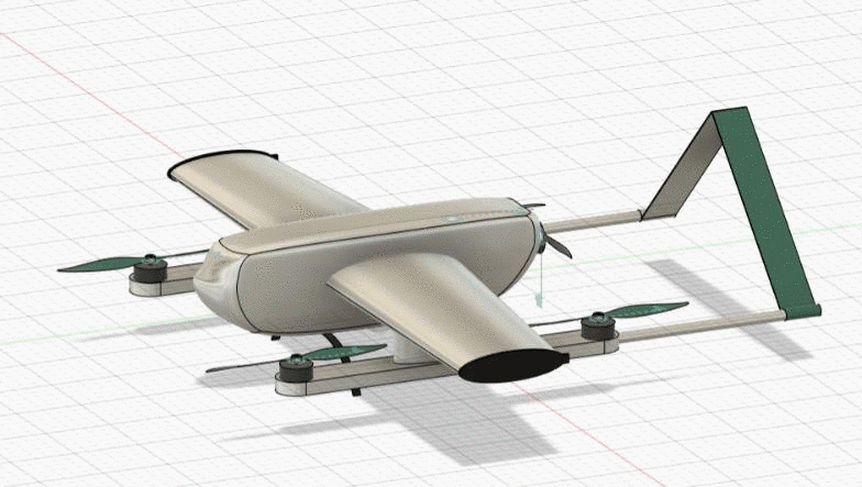 Fusion 360 digital twin of the survey aircraft